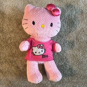 Hello Kitty Stuffy - Pink Waffle Fur Pattern - Rare - Build A Bear